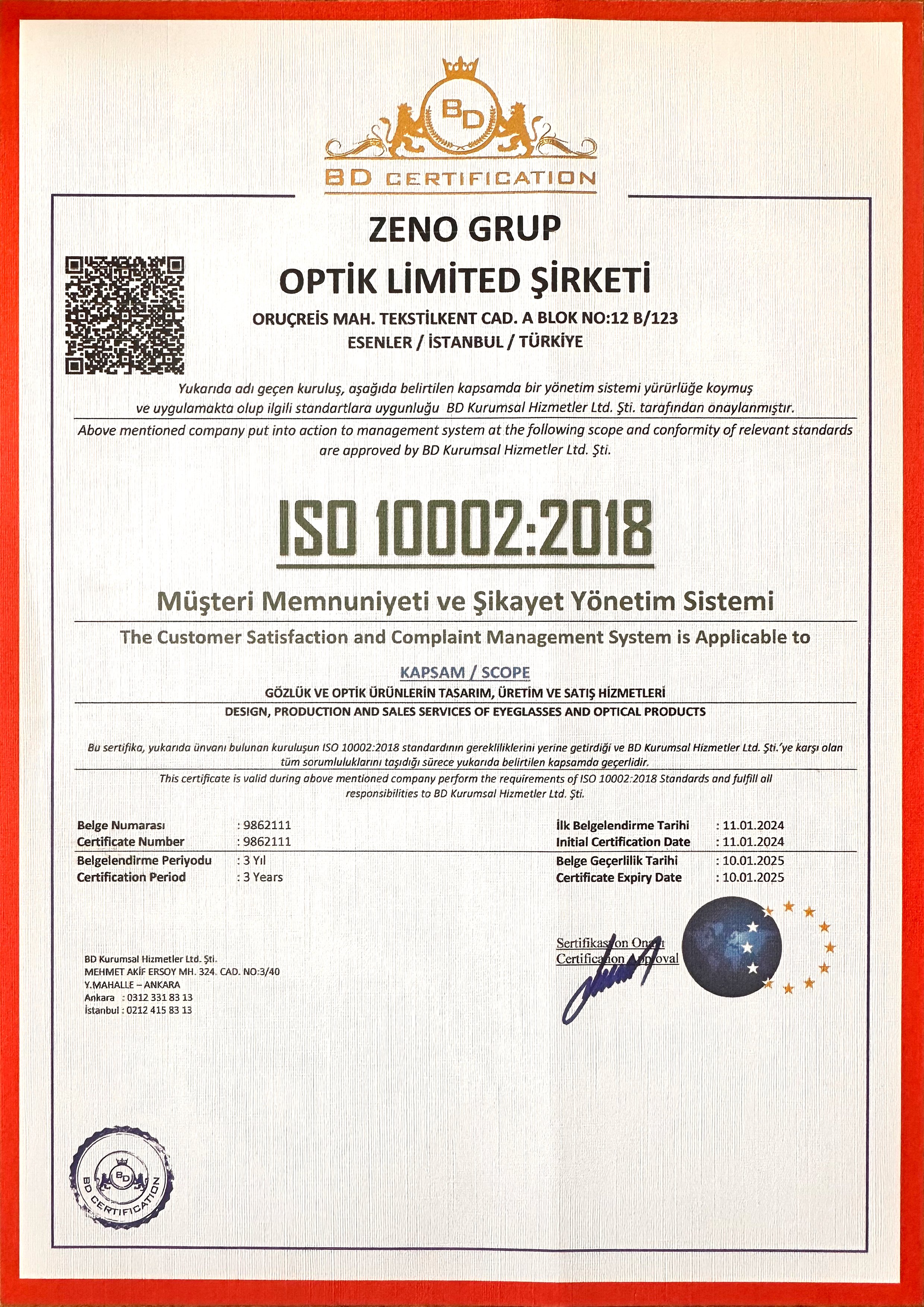 ISO 10002 : 2018 – Müşteri Memnuniyeti ve Şikayet Yönetimi